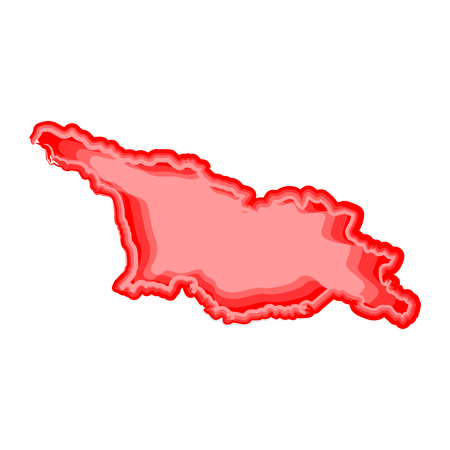 Watercolor map of Georgia. Vector illustration designのイラスト素材