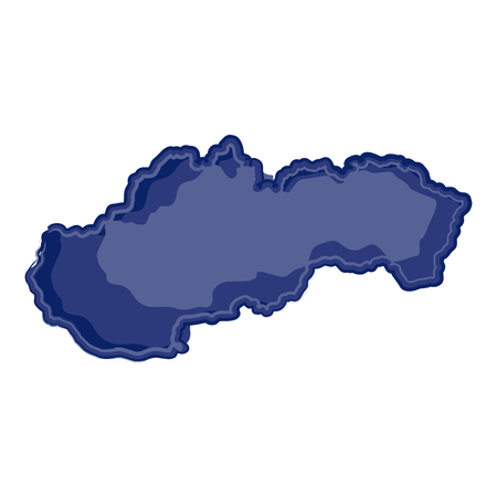 Watercolor map of Slovakia. Vector illustration designのイラスト素材