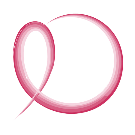 Watercolor breast cancer symbol. Vector illustration designのイラスト素材