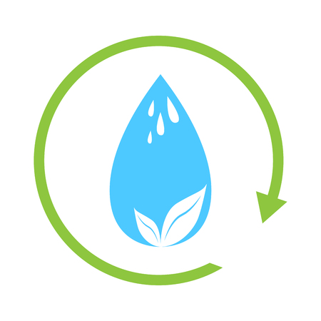 Isolated water drop with an arrow. Vector illustration designのイラスト素材