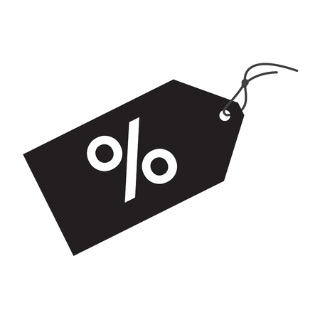 Label icon with a percent symbol. Vector illustration designのイラスト素材