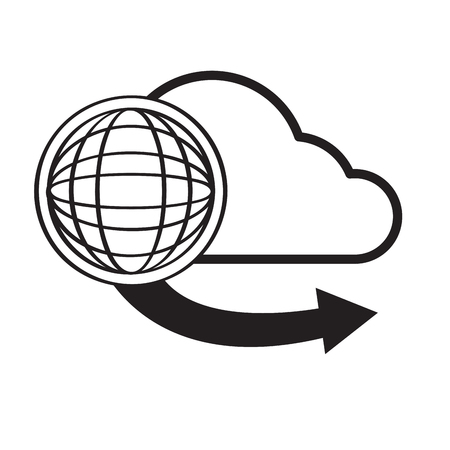 Isolated cloud computing icon. Vector illustration designのイラスト素材