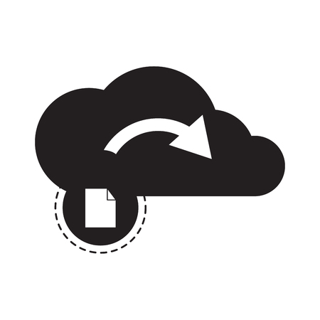 Isolated cloud computing icon. Vector illustration designのイラスト素材