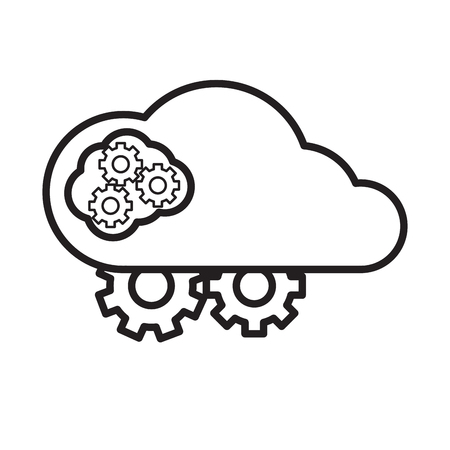 Isolated cloud computing icon. Vector illustration designのイラスト素材