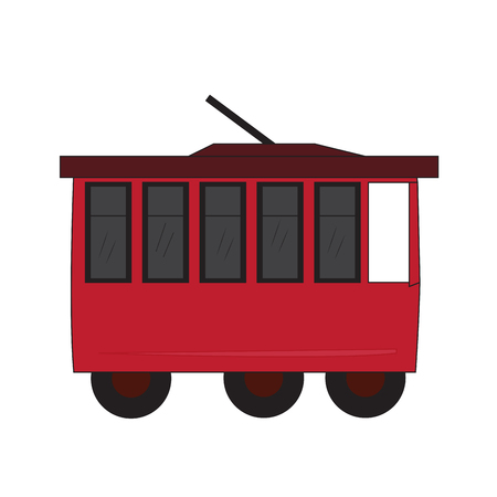 Isolated trolley car cartoon image. Vector illustration designのイラスト素材