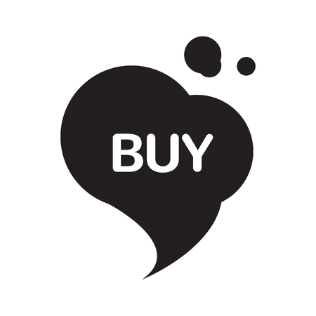Speech bubble with buy text. Vector illustration designのイラスト素材