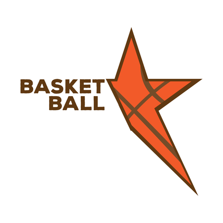 Isolated basketball banner with a ball and text. Vector illustration designのイラスト素材