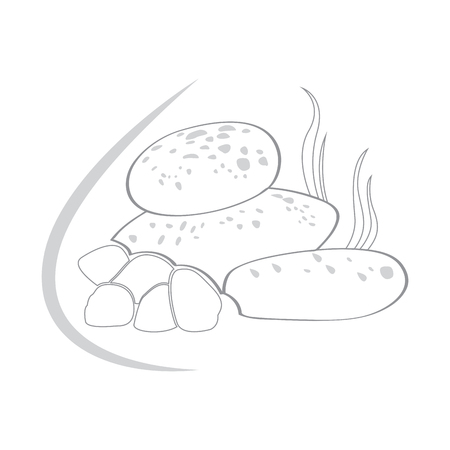 Isolated medicinal stones icon. Spa logo. Vector illustration designのイラスト素材