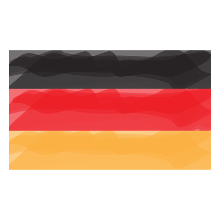 Watercolor flag of Germany. Vector illustration designのイラスト素材