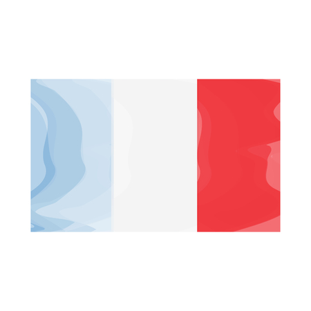 Watercolor flag of France. Vector illustration designのイラスト素材