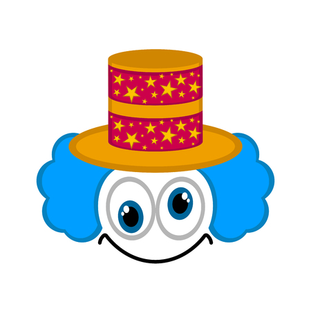 Isolated crazy clown face. April fool day. Vector illustration designのイラスト素材