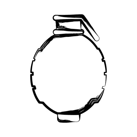 Isolated sketch of a hand grenade. Vector illustration designのイラスト素材