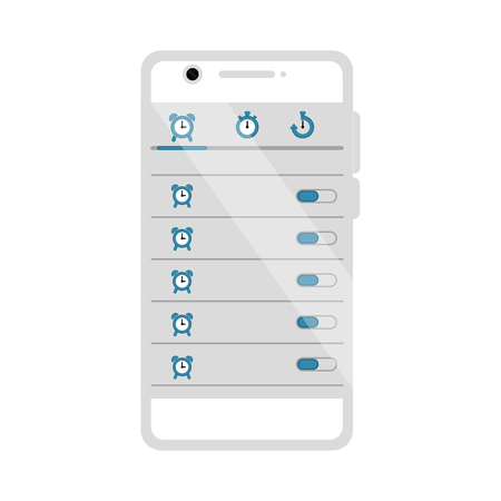 Isolated clock mobile app. Vector illustration designのイラスト素材