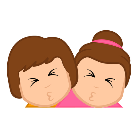 Isolated women sending kiss. Vector illustration designのイラスト素材