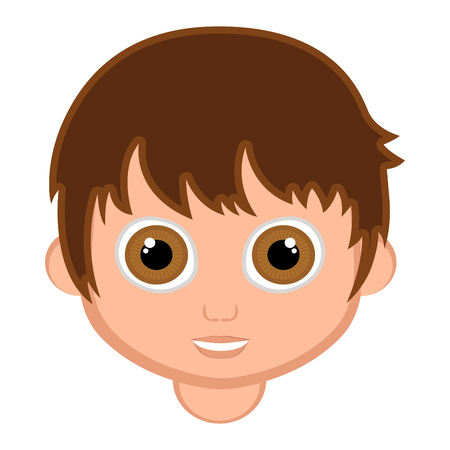 Cute happy boy avatar. Vector illustration designのイラスト素材