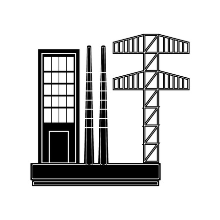 Coal power plant icon. Vector illustration designのイラスト素材