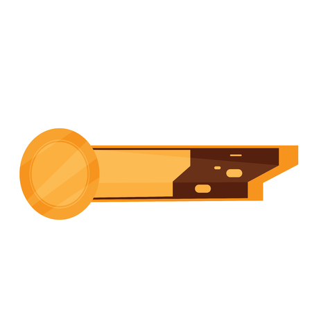 Isolated videogame bar with a golden coin. Vector illustration designのイラスト素材