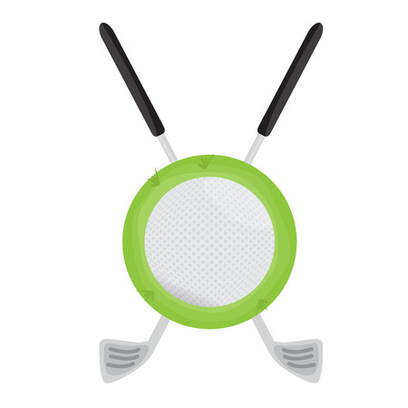 Golf clubs with a ball. Vector illustration designのイラスト素材
