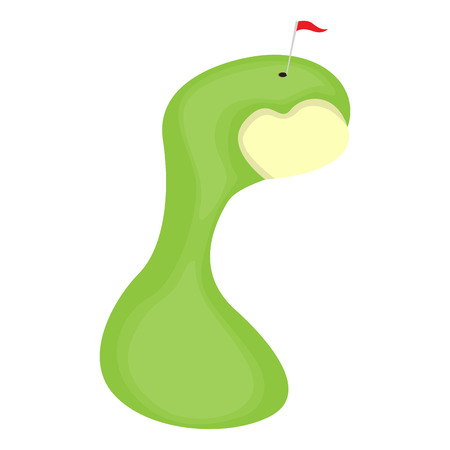 Isolated golf hole image. Vector illustration designのイラスト素材