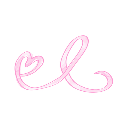 Watercolor breast cancer symbol. Vector illustration designのイラスト素材
