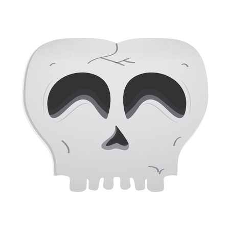 Head skull cartoon image. Vector illustration designのイラスト素材