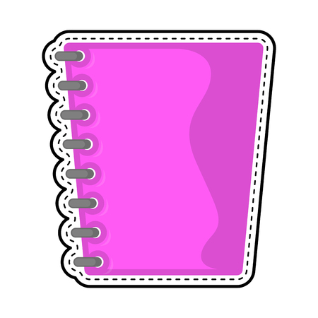 Isolated notebook dotted sticker. Vector illustration designのイラスト素材