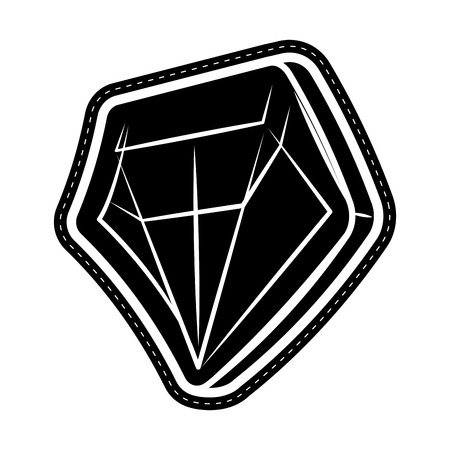 Isolated diamond icon dotted sticker. Vector illustration designのイラスト素材