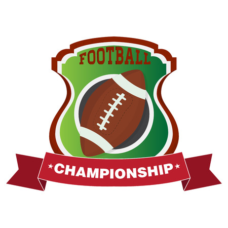 American football emblem image. Vector illustration designのイラスト素材