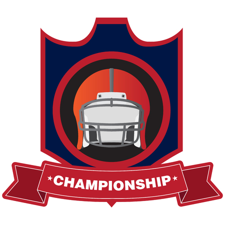 American football emblem image. Vector illustration designのイラスト素材