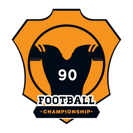 American football emblem image. Vector illustration designのイラスト素材