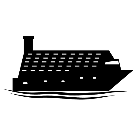 Isolated cruise ship icon. VEctor illustration designのイラスト素材