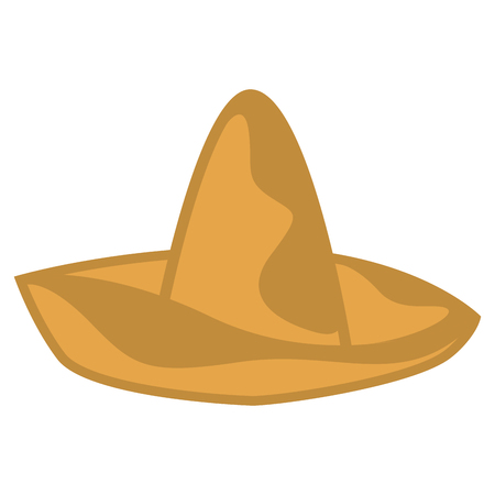 Isolated traditional brown mexican hat image - Vectorのイラスト素材