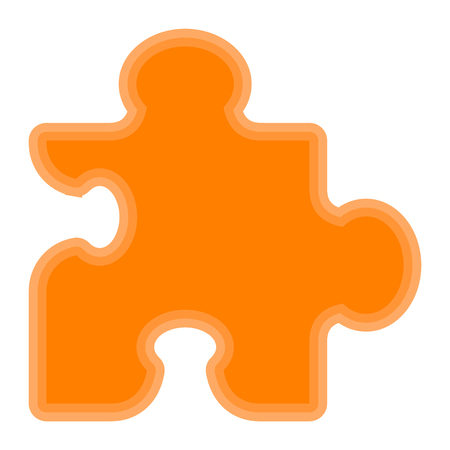 Isolated puzzle piece symbol on white background - Vectorのイラスト素材