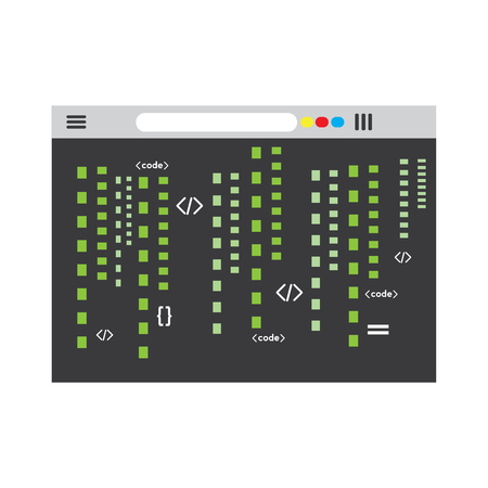 Programming code on a browser window - Vectorのイラスト素材
