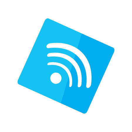 Isolated wifi symbol on a sticker - Vectorのイラスト素材