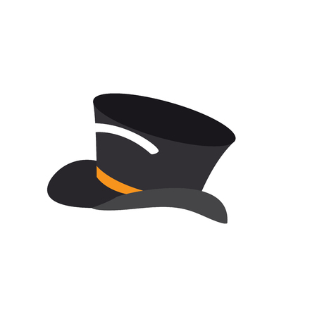 Isolated elegant top hat with a ribbon - Vectorのイラスト素材