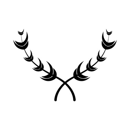 Isolated laurel wreath icon on a white background - Vectorのイラスト素材