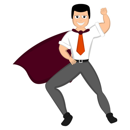 Isolated super dad with a hero costume - Vectorのイラスト素材