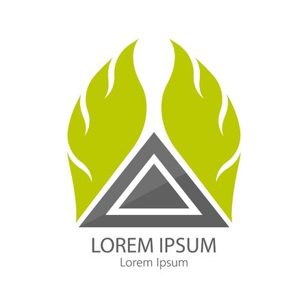 Isolated business logo with text on a with background - Vectorのイラスト素材