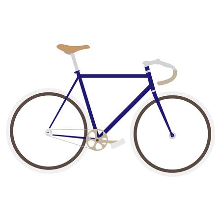 Isolated bicycle image over a white background - Vectorのイラスト素材