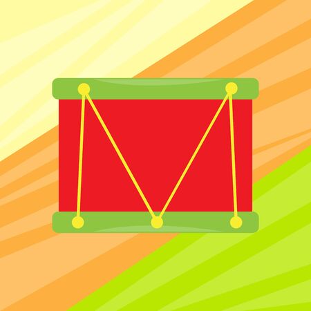 Isolated cute drum toy over a retro textured background - Vectorのイラスト素材