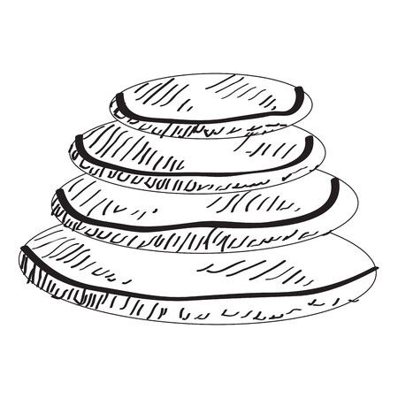 Sketch of pile of spa stones - Vectorのイラスト素材