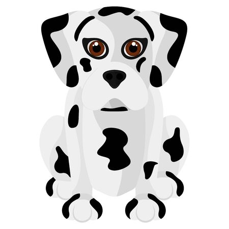 Isolated cute dalmatian cartoon. Dog Breeds - Vectorのイラスト素材
