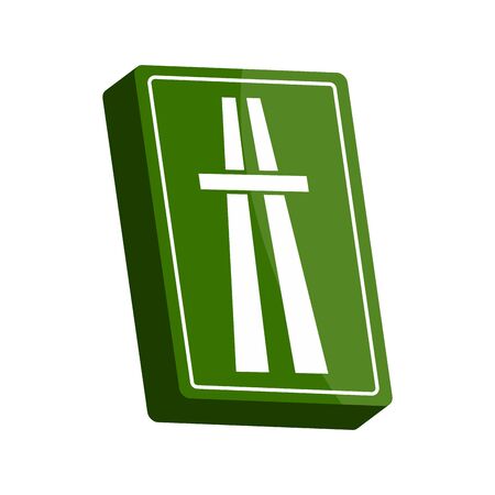 Isolated 3D traffic signal. Start of a motorway sign - Vectorのイラスト素材