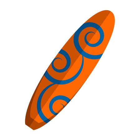 Isolated colored surfboard. Vacations time - Vector illustrationのイラスト素材