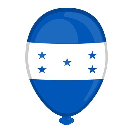 A balloon shaped flag of Honduras - Vector illustrationのイラスト素材