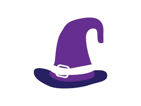 Isolated purple witch hat. Halloween concept - Vector illustrationのイラスト素材
