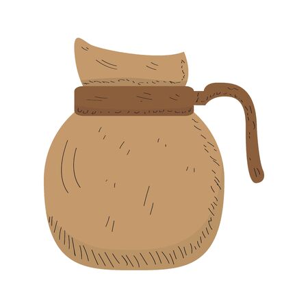 Isolated coffee jar  on whiteのイラスト素材