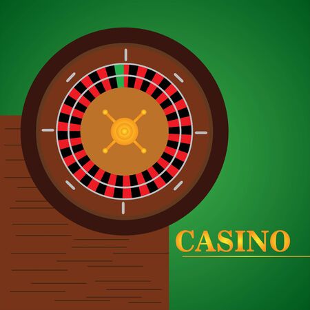 Casino roulette on a casino background - Vector illustrationのイラスト素材
