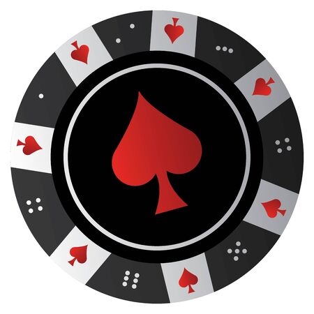 Isolated casino poker chip over a white background - Vector illustrationのイラスト素材